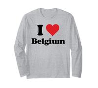 I Heart Belgium Love Country Souvenir Themed Stuff Manche Longue