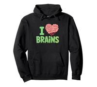 I Heart Brains Zombie Halloween Anatomie Science Lover Sweat à Capuche