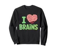 I Heart Brains Zombie Halloween Anatomie Science Lover Sweatshirt