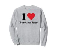 I Heart Burkina Faso Love Country Souvenir Themed Stuff Sweatshirt