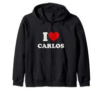 I Heart Carlos Style Y2K Grand Cœur Vintage Papa Carlos Sweat à Capuche