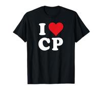 I Heart CP Initials I Love C.P. First And Last Name C P T-Shirt
