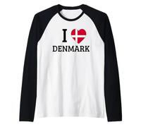 I Heart Danemark Flag is Not for Sale Support Danish Design Manche Raglan