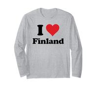 I Heart Finland Love Country Souvenir Themed Stuff Manche Longue