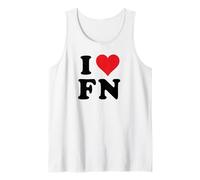 I Heart FN Initials I Love F.N. First And Last Name F N Débardeur