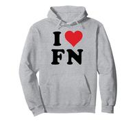 I Heart FN Initials I Love F.N. First and Last Name F N Sweat à Capuche