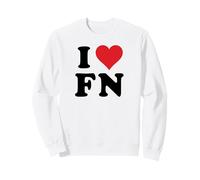 I Heart FN Initials I Love F.N. First and Last Name F N Sweatshirt