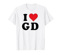 I Heart GD Initials I Love G.D. Prénom et nom de famille G D T-Shirt