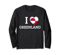 I Heart Groenland Flag is Not for Sale Support Danish Design Manche Longue