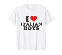 I Heart Italian Boys Red Heart Funny I Love Italian Boys T-Shirt