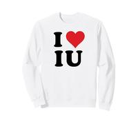 I Heart IU Initials I Love I.U. First and Last Name I U Sweatshirt