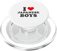 I Heart Japanese Boys Red Heart Funny I Love Japanese Boys PopSockets PopGrip pour MagSafe