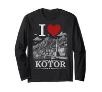 I Heart Kotor I Love Kotor Souvenir Manche Longue