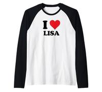I Heart Lisa First Name I Love Personalized Stuff Manche Raglan