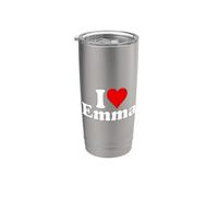 I HEART LOVE EMMA NOM SUR UN TEE Gobelet isotherme en acier inoxydable double paroi
