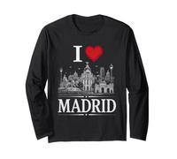 I Heart Madrid I Love Madrid Souvenir Manche Longue