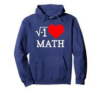 I Heart Math Sweat à Capuche, Unisexe pour Adultes, Bleu Marine, M
