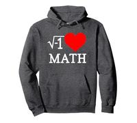 I Heart Math Sweat à Capuche, Unisexe pour Adultes, Chiné Foncé, M