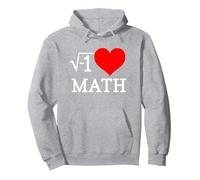 I Heart Math Sweat à Capuche, Unisexe pour Adultes, Gris Chiné, M