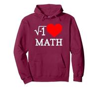 I Heart Math Sweat à Capuche, Unisexe pour Adultes, Marron, M