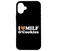 I Heart Milf & Cookies - Funny Milk Love Hot Sweet Moms Blague Coque pour iPhone 16 Plus