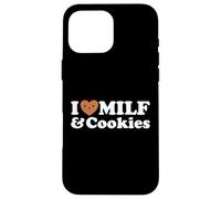 I Heart Milf & Cookies - Funny Milk Love Hot Sweet Moms Blague Coque pour iPhone 16 Pro Max