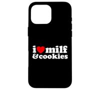 I Heart Milf & Cookies - Funny Milk Love Hot Sweet Moms Blague Coque pour iPhone 16 Pro Max