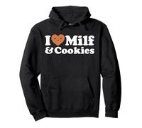 I Heart Milf & Cookies - Funny Milk Love Hot Sweet Moms Blague Sweat à Capuche