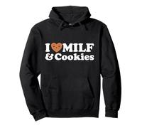 I Heart Milf & Cookies - Funny Milk Love Hot Sweet Moms Blague Sweat à Capuche