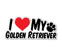 I Heart My Golden Retriever Sticker Decal Stickers Pet Art Laptop