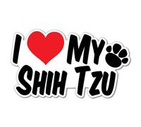 I Heart My Shih Tzu Sticker Decal Stickers Pet Art Laptop