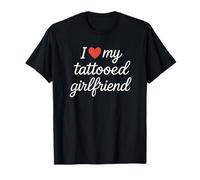 I Heart My Tattooed Girlfriend Design Cœur Rouge T-Shirt