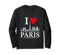 I Heart Paris I Love Paris Souvenir Manche Longue