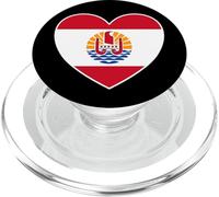 I Heart Polynésie française - Drapeau Polynésie française en Forme de cœur PopSockets PopGrip pour MagSafe