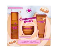 I Heart Revolution Cinnamon Swirl Gift Set, trio bain et corps 3 pièces, parfum festif cannelle & vanille, Végan et non testé sur les animaux