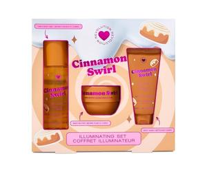 I Heart Revolution Cinnamon Swirl Gift Set, trio bain et corps 3 pièces, parfum festif cannelle & vanille, Végan et non testé sur les animaux