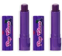 I Heart Revolution Pop Gloss Balm, Baume à Lèvres Hydratant Finition Glossy et Touche de Couleur, Végan et Sans Cruauté, Violet Raisin (Lot de 2)