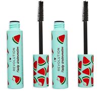 I Heart Revolution Tasty Watermelon Mascara Waterproof Pen Design Ultra-Thin Pen Design Ultimate Volume, Noir (Lot de 2)