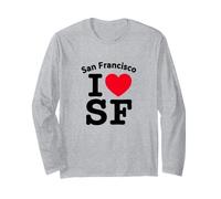 I Heart San Francisco, Cool I Love SF California Graphic Manche Longue