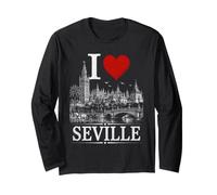 I Heart Seville I Love Seville Souvenir Manche Longue