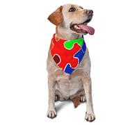I Heart Someone with Autism Spring Dog Bandanas Boy Bulk Puppy Foulard Réglable Doux Triangle Bavoirs Accessoires pour Petits Moyens Grands Chiens Chats Blanc