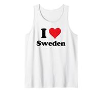 I Heart Sweden Love Country Souvenir Themed Stuff Débardeur