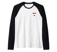 I Heart Tadjikistan - Drapeau tadjik Amusant en Forme de cœur Manche Raglan