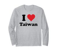 I Heart Taiwan Love Country Souvenir Themed Stuff Manche Longue