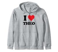 I Heart Theo First Name I Love Personalized Stuff Sweat à Capuche