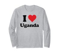 I Heart Uganda Love Country Souvenir Themed Stuff Manche Longue