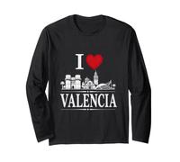 I Heart Valencia I Love Valencia Souvenir Manche Longue