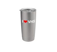I Heart VHS Gobelet isotherme en acier inoxydable double paroi