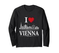 I Heart Vienna I Love Vienna Souvenir Manche Longue