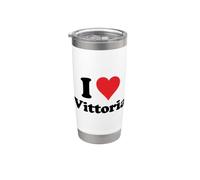 I Heart Vittoria Italy Love Italian Souvenir Gobelet isotherme en acier inoxydable double paroi